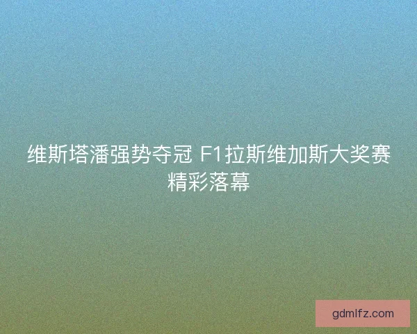 维斯塔潘强势夺冠 F1拉斯维加斯大奖赛精彩落幕